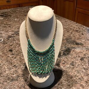 Talbots Bib Necklace Turquoise look beads.
